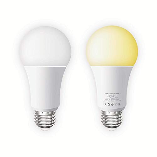 Smart WiFi Lampe E27, Smart LED Glühbirnen Dimmbar, Kompatible mit